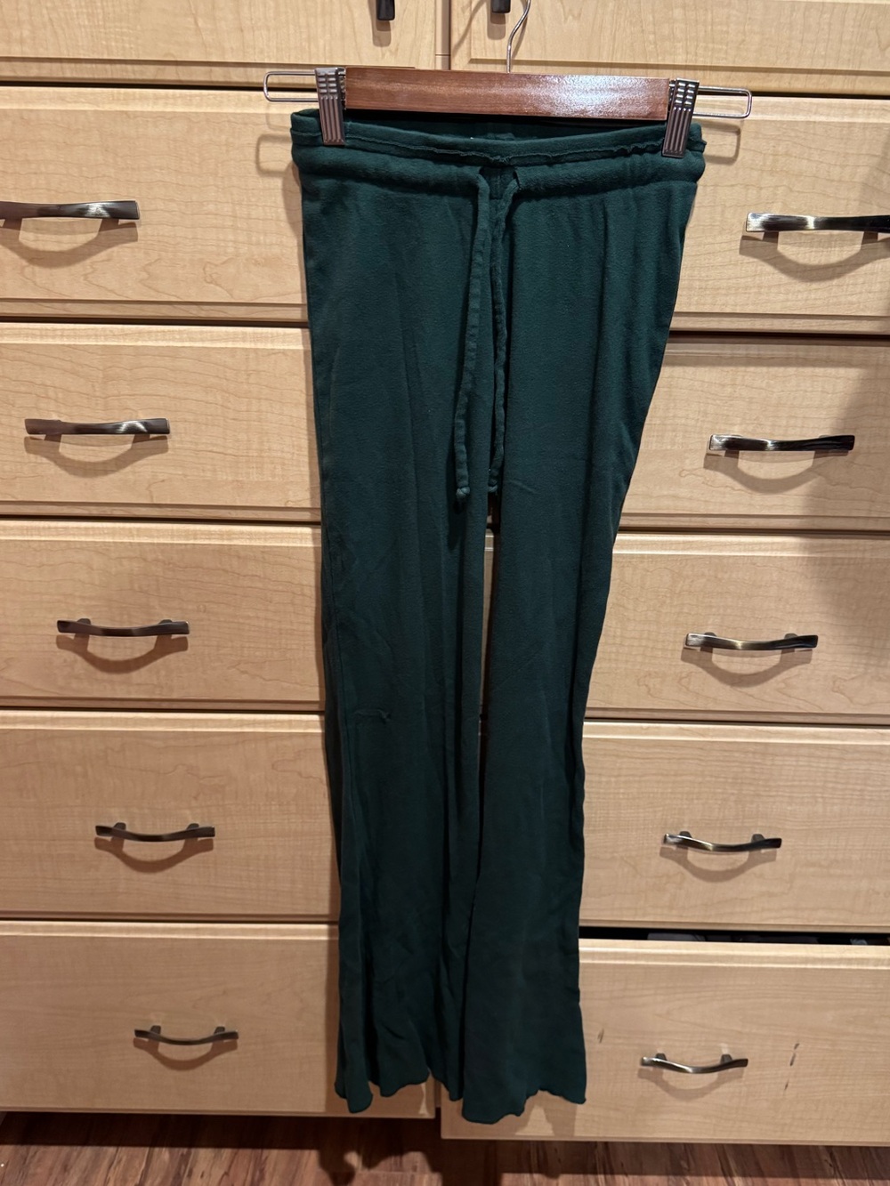 Urban Outfitters Out from Under Forest Green Wide-Leg Drawstring Pants